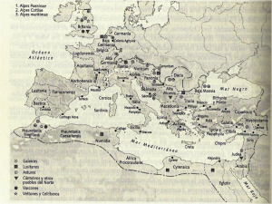 Figura 1: Mapa del Imperio romano con los principales asentamientos de auxilia hispánicos (según Abascal 2009c: 304).